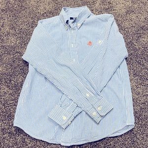 Brooks Brothers light blue seersucker button down
